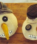 Wooly and Willy Snowman Ornaments